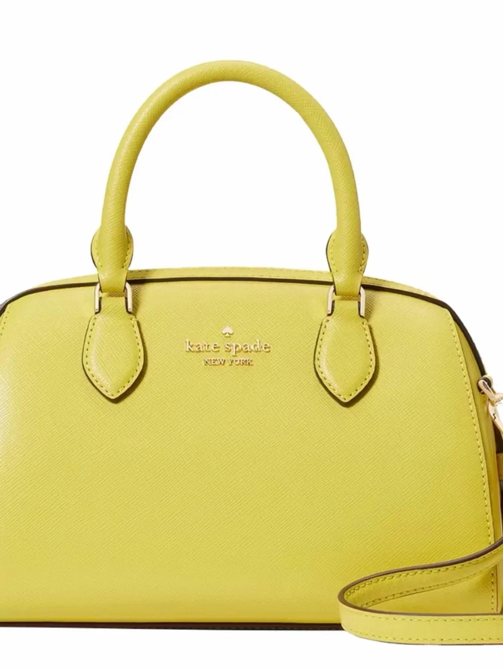 kate spade Yellow Saffiano Leather Dome Satchel